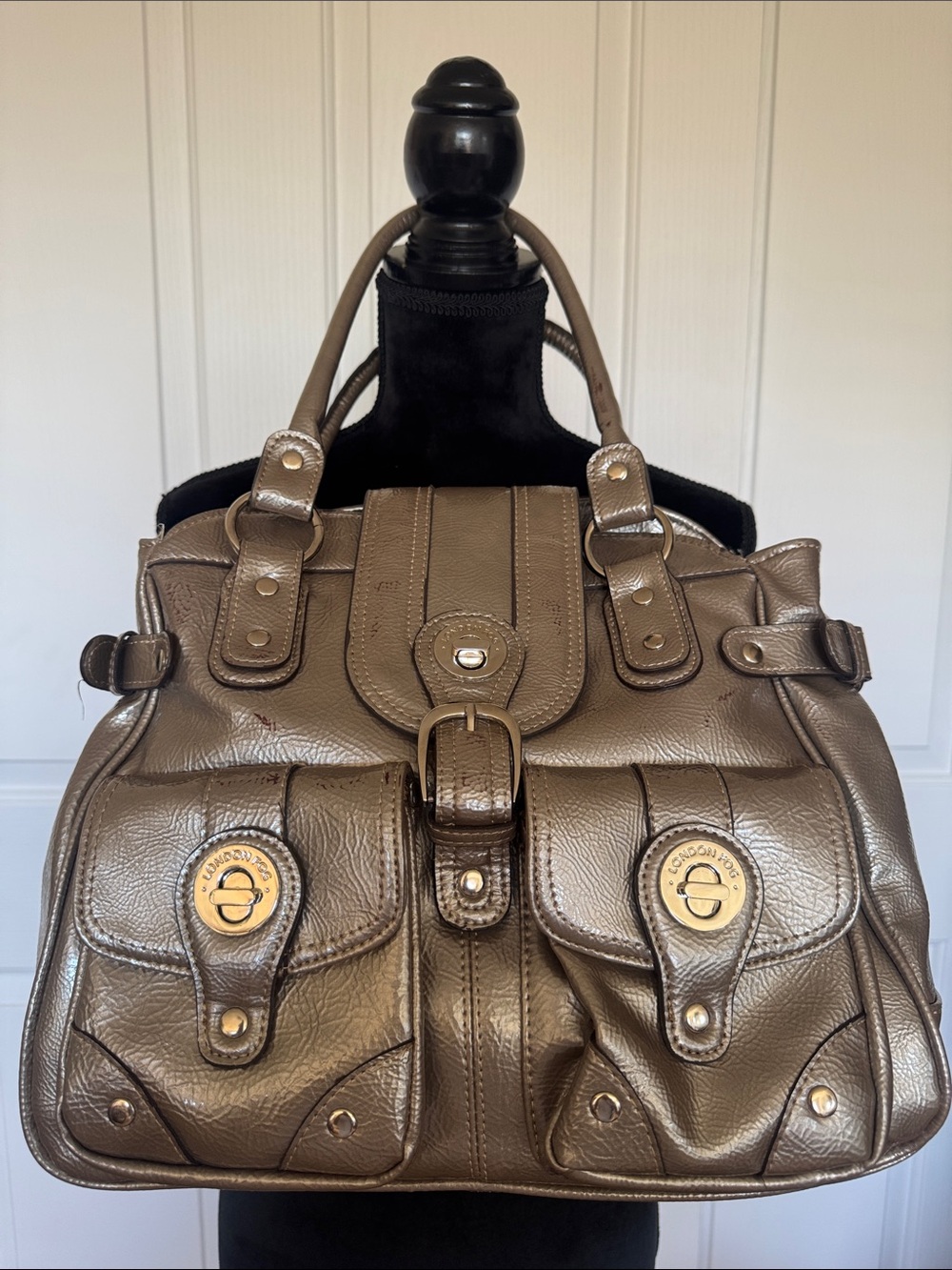 London Fog Audrey Patent Tote